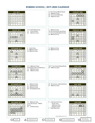 2019-20 School Calendar